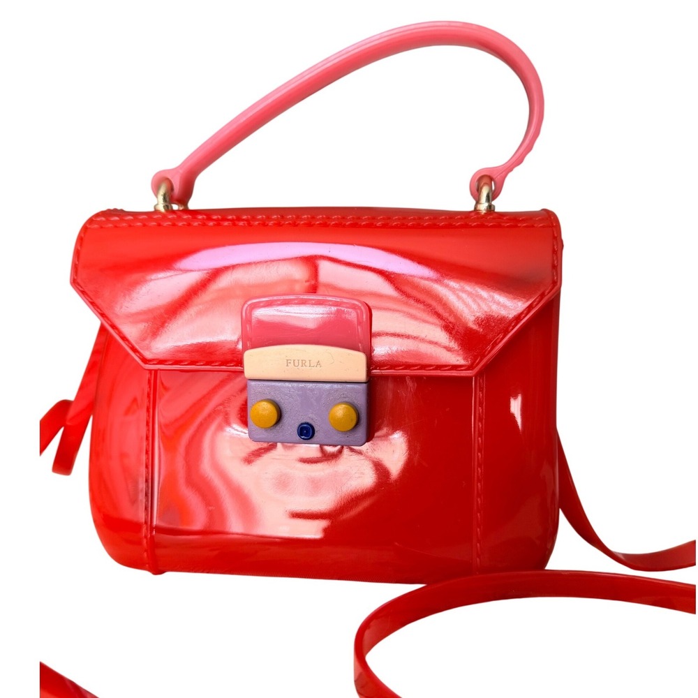 Furla Candy Jelly Mini Crossbody Bag Red Pink One Size